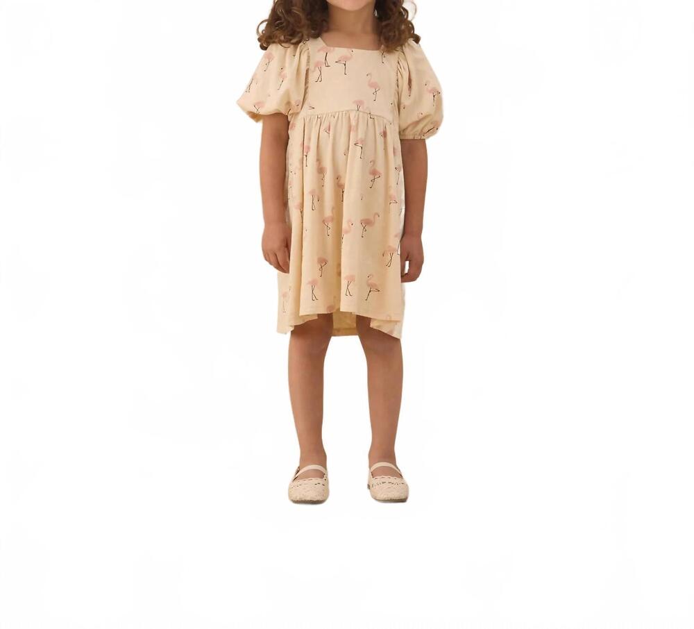 NEW RYLEE + CRU brea flamingo dress in shell